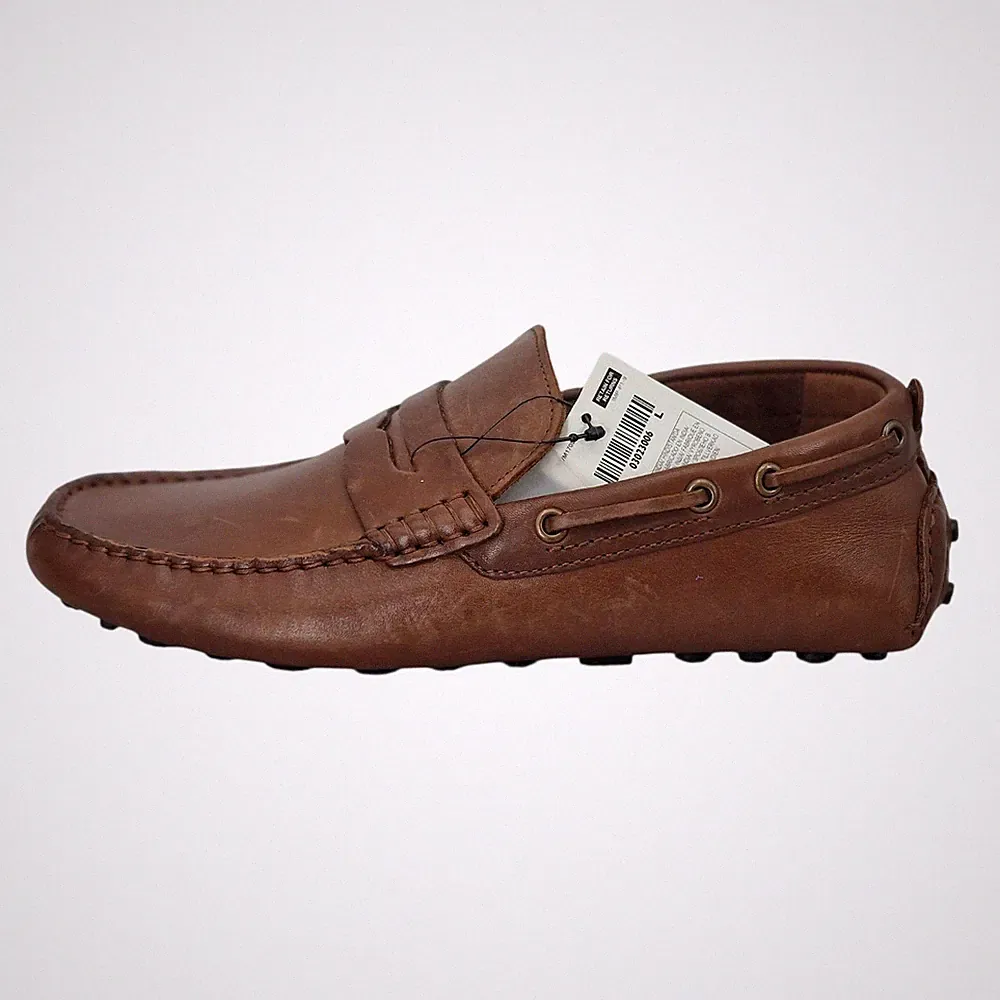 M&S Classic Leather Saddle Strap Herren Fahrer Halbschuhe UVP 49,00 £