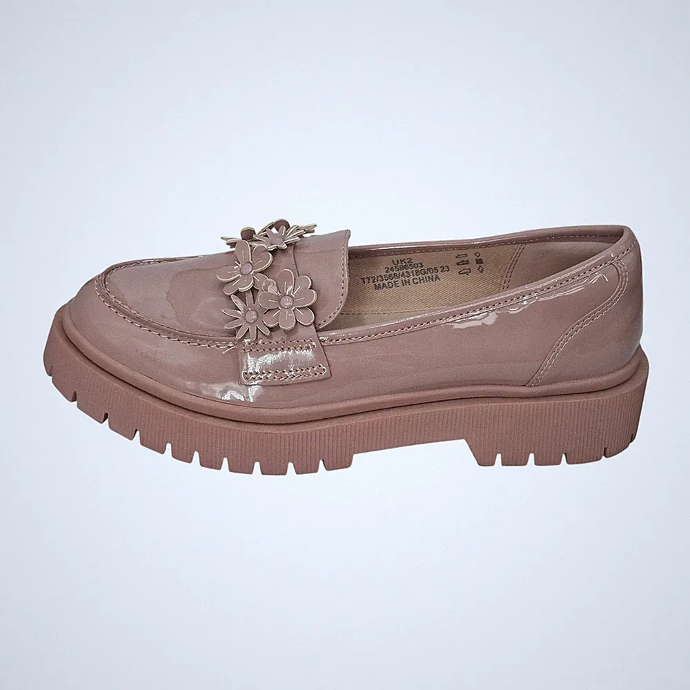 M&S Collection Chunky Kids Freshfeet™ Floral Loafer UK Size 2