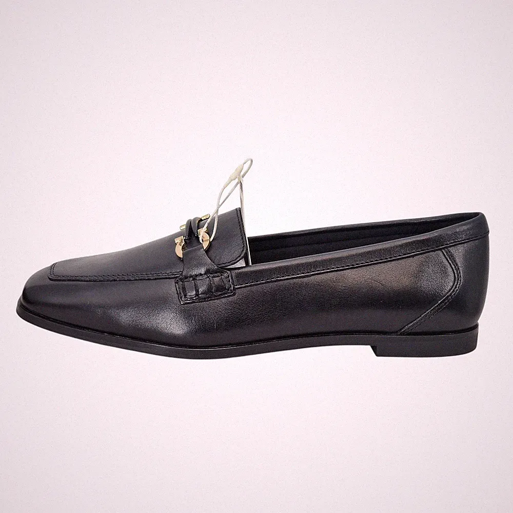 M&S Collection Damen-Halbschuhe mit Lederbesatz und eckiger Zehenpartie UVP 45,00 £