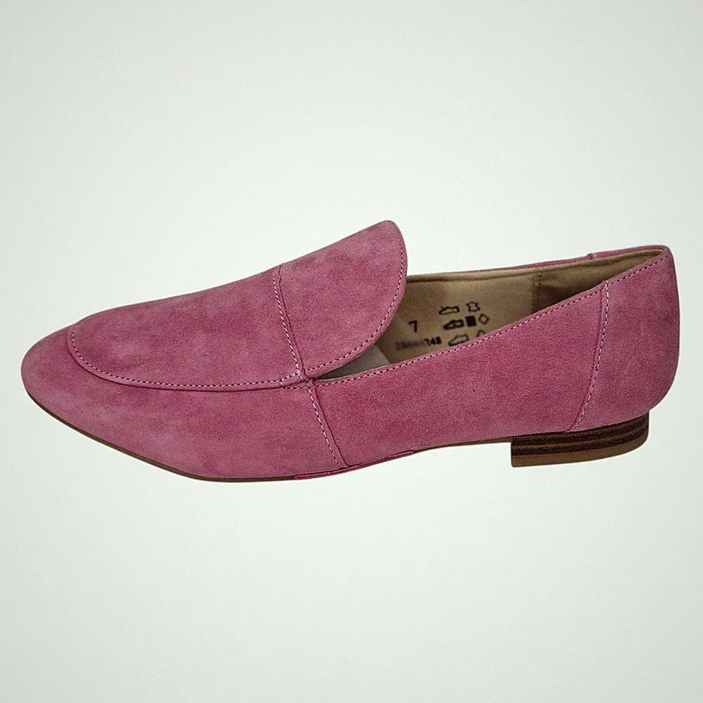 M&S Collection flache Damen-Halbschuhe breite Passform Wildleder Schleife UVP 45,00 £ UK-Größe 7