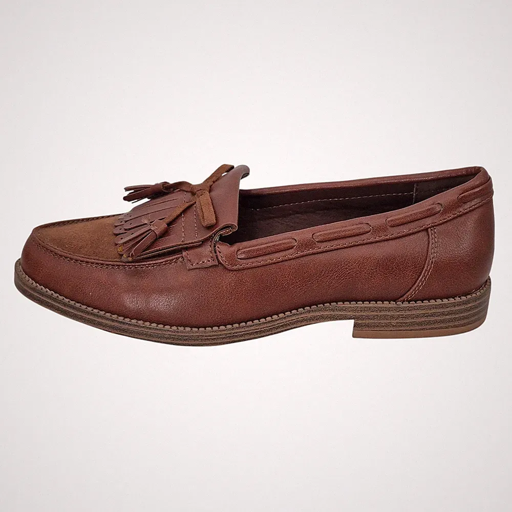 M&S Collection klassische Damen-Halbschuhe mit Quastenschleife UK-Größe 3