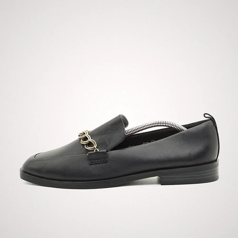 M&S Damen slipper mit loafer schwarz leder low-top basics klassisch EU 40