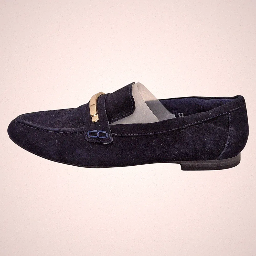 M&S Damenschuhe marineblau Wildlederoptik Halbschuhe UVP 45,00 £ UK-Größe 3