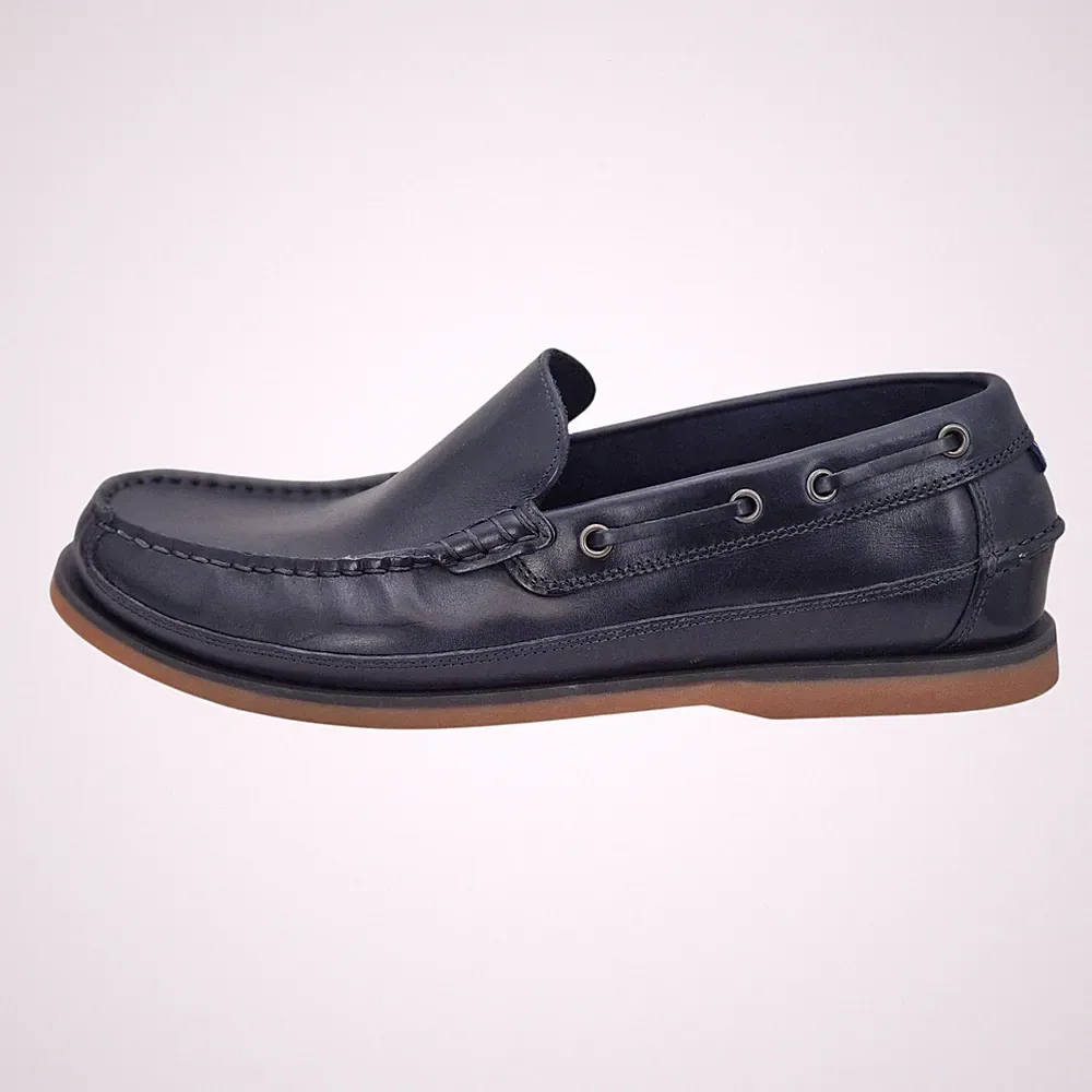 M&S Marine Leder Halbschuhe Slipper Mokassin Herrenschuhe UVP 65,00 £ UK-Größe 10