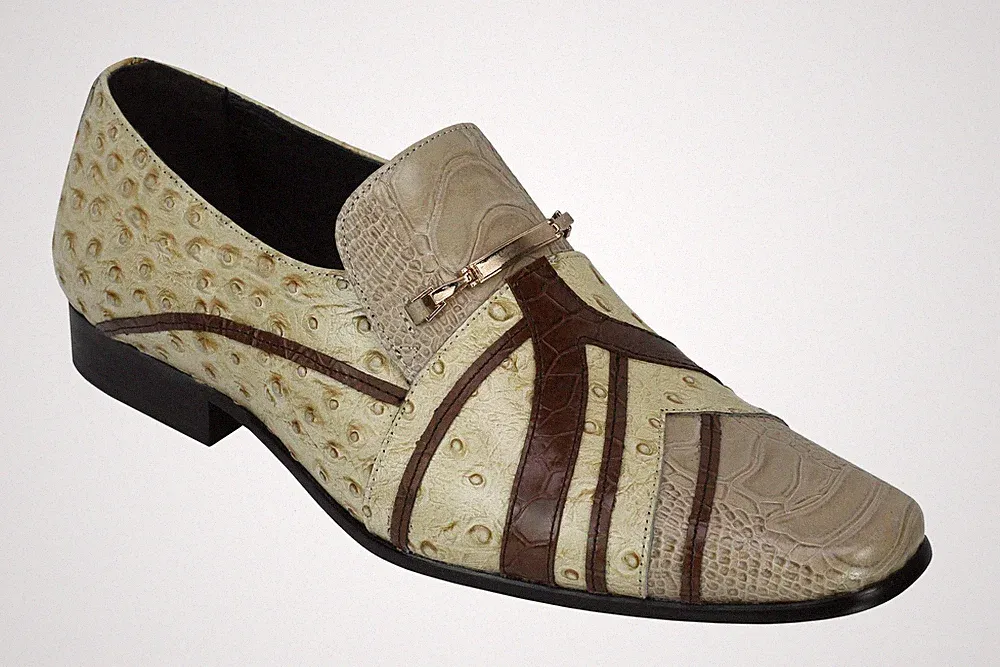 M13953 - Herren Leder hoch detailliert Smart Party Hochzeit Slipper elegante Schuhe
