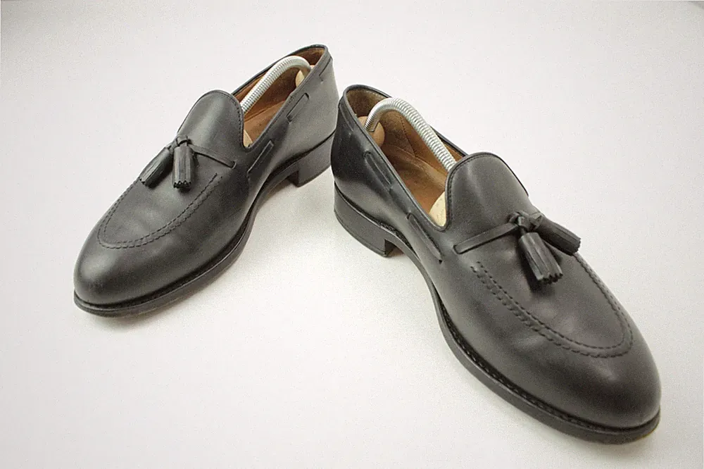 Mack James 4210 Tassel Loafer Slipper Leder Schwarz England UK 9,5 D EU 44