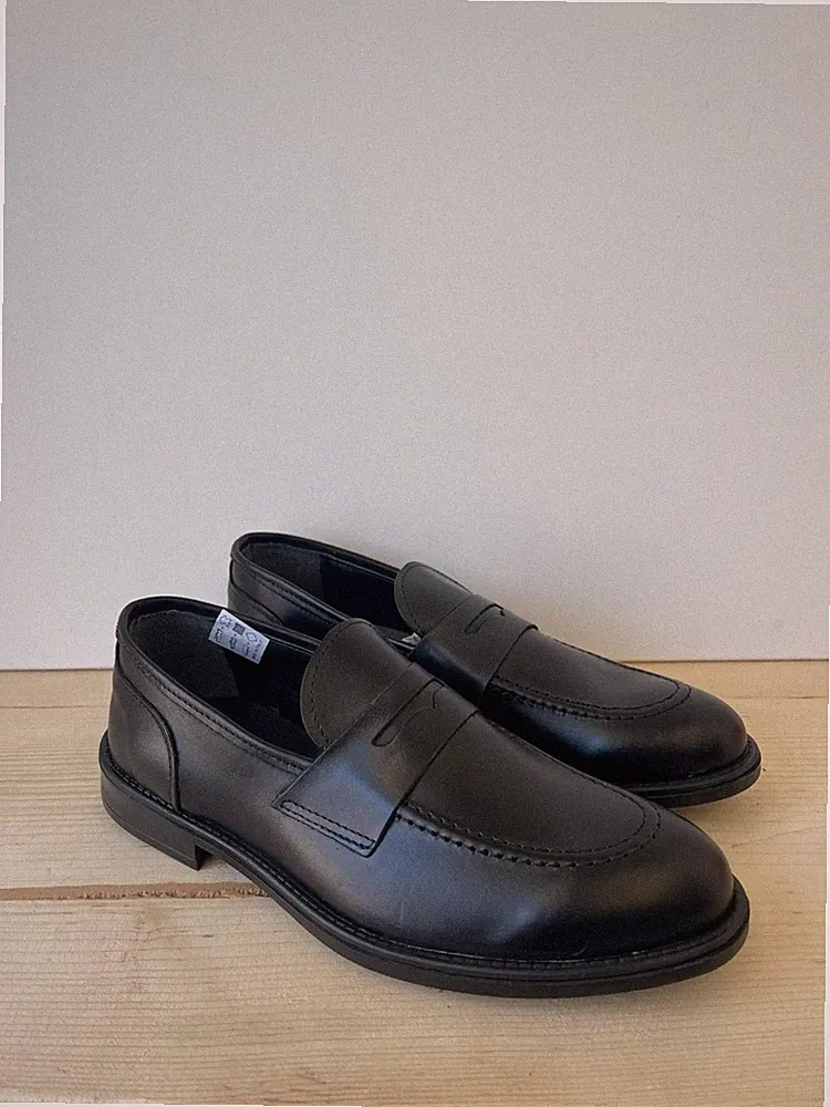 MADE IN ITALY - KLASSISCHE ECHTLEDER HALBSCHUHE GUMMIBUND QUASTE