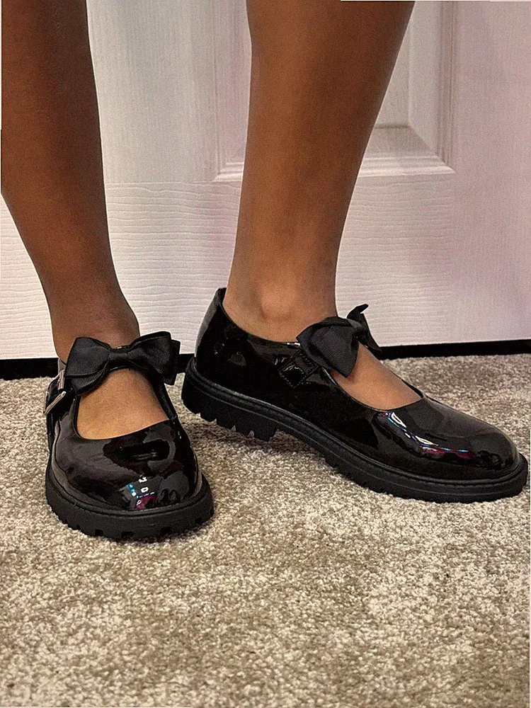 MÄDCHEN KINDER DAMEN FLACHE NIEDRIGE HALBSCHUHE SCHLEIFENPUMPS ARBEITSSCHULSCHUHE GRÖSSE