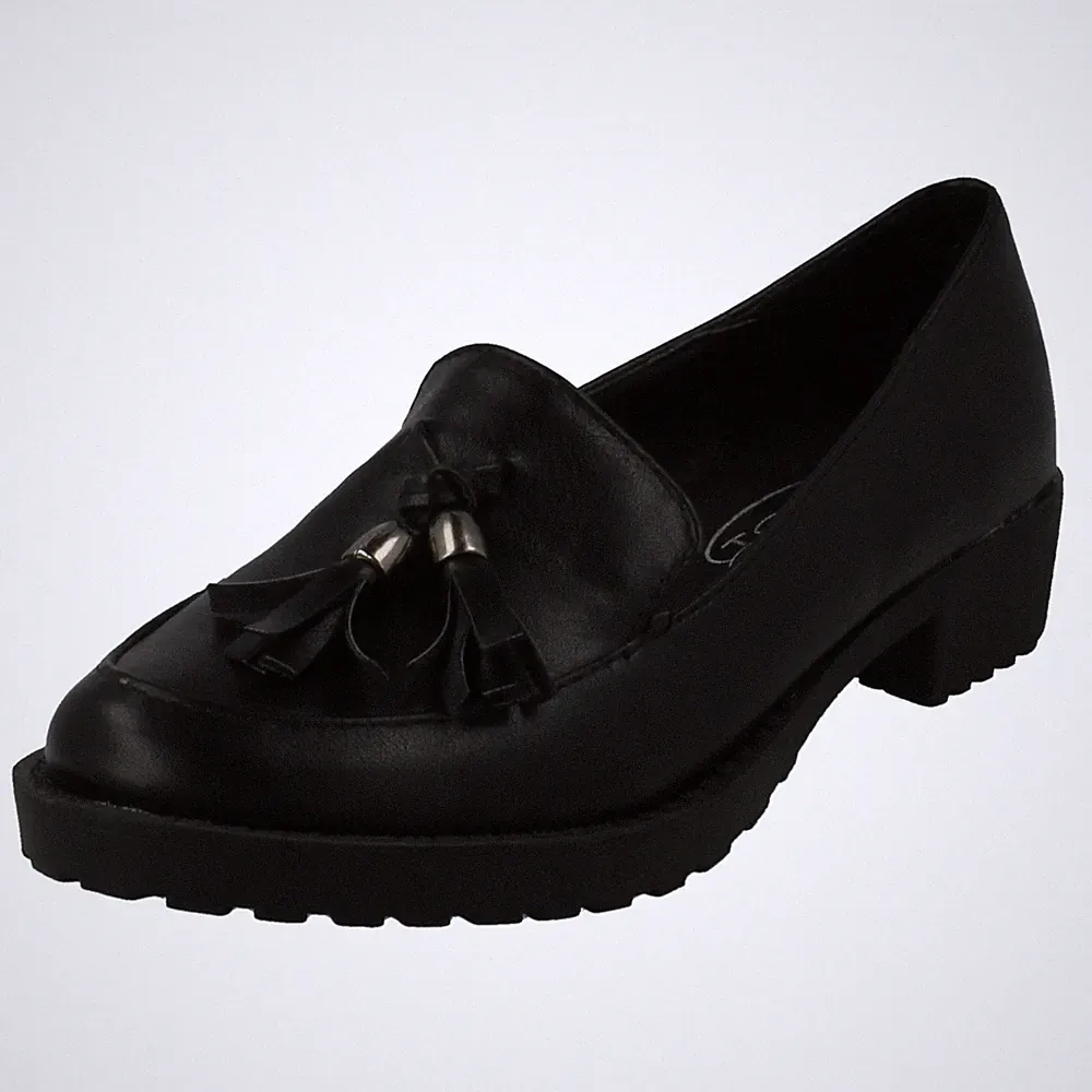Mädchen Spot On Loafer Mit Quastenbesatz Flach