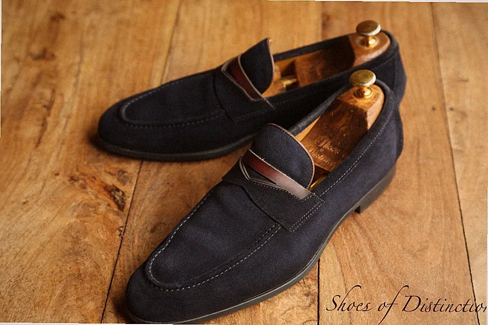 penny loafer herren blau