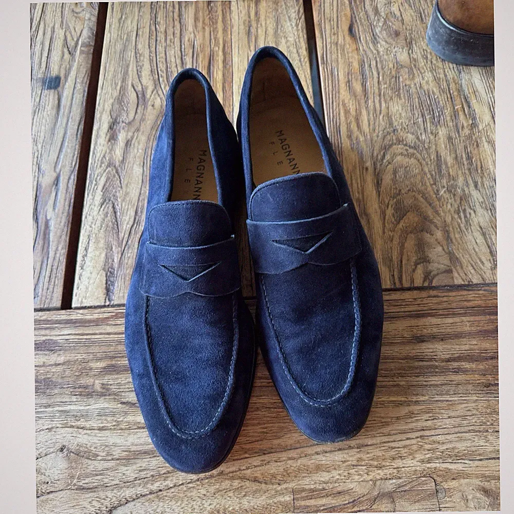 Magnanni Flex Herren Penny Loafer Elegant Wildleder Blau EU 42 Slip-On