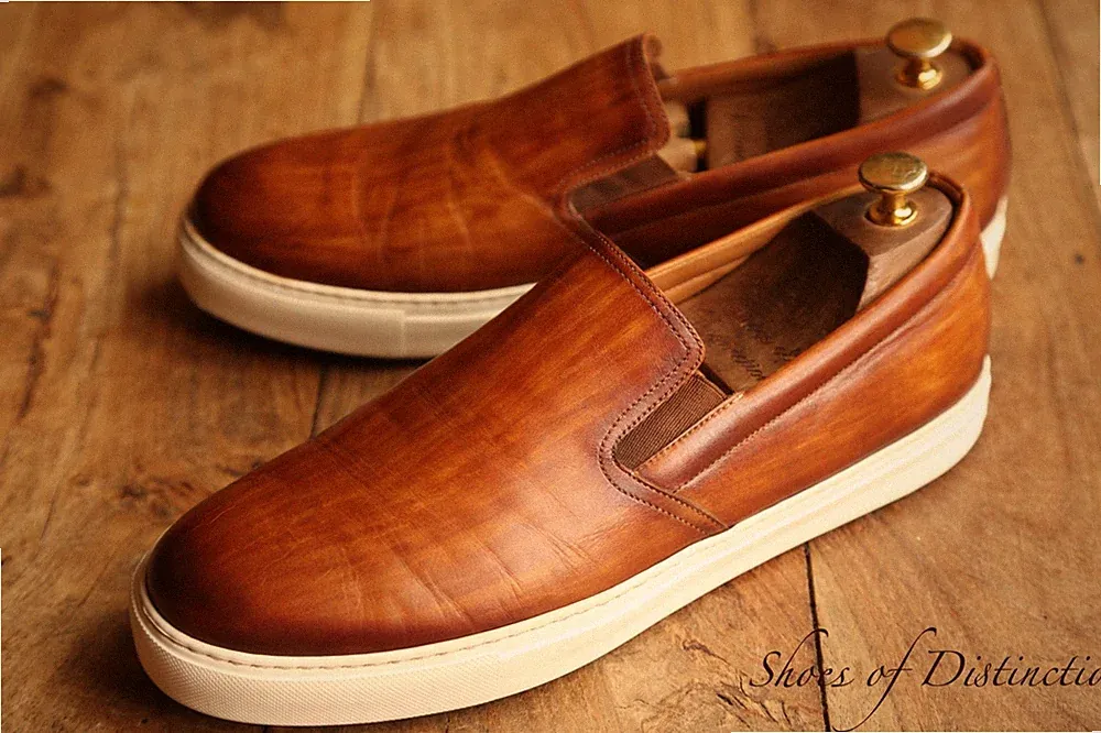 Magnanni hellbraune Lederschuhe Espadrilles Halbschuhe Herren UK 9,5 EU 43,5 US 10,5