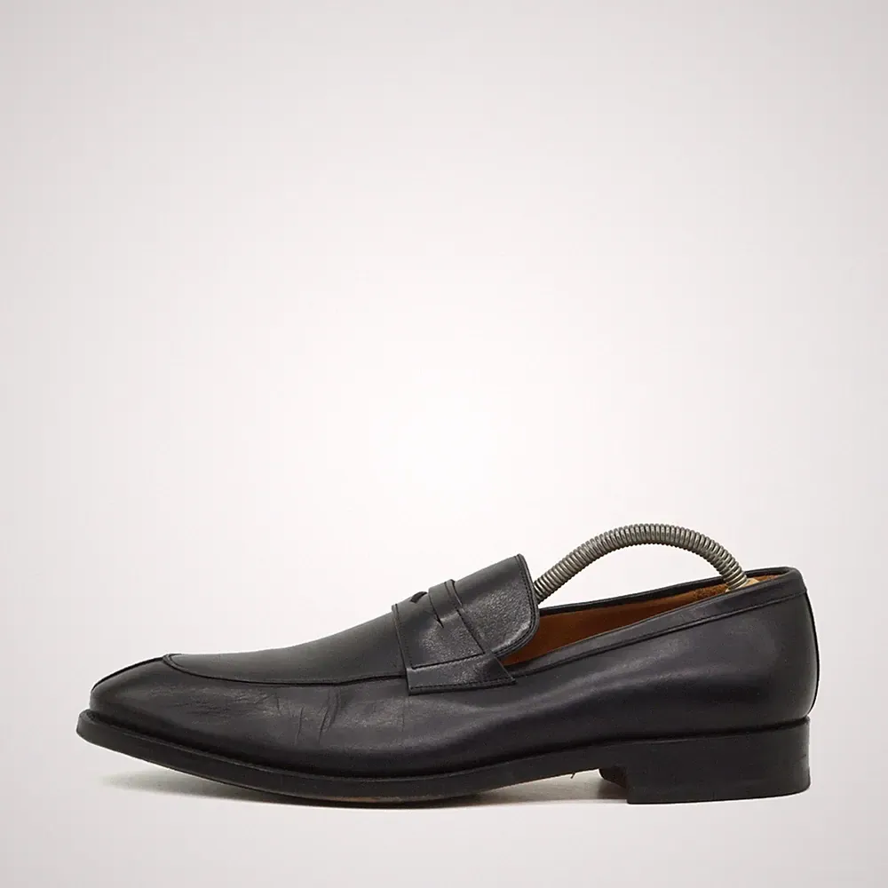 MAGNANNI Herren penny loafer slipper schwarz leder hochwertiges business EU 41