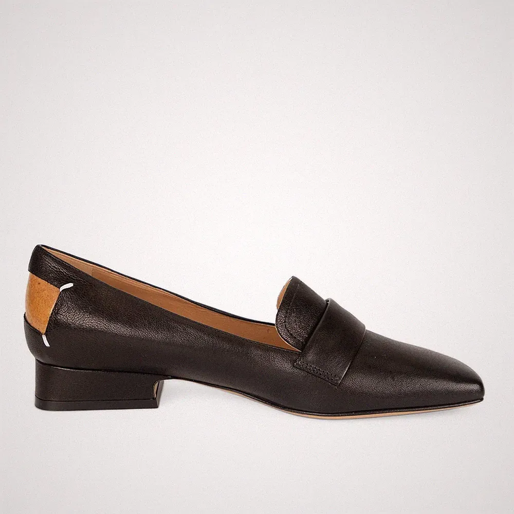 Maison Margiela Four Stitches Loafer Schwarz Leder Damen EU 36,5