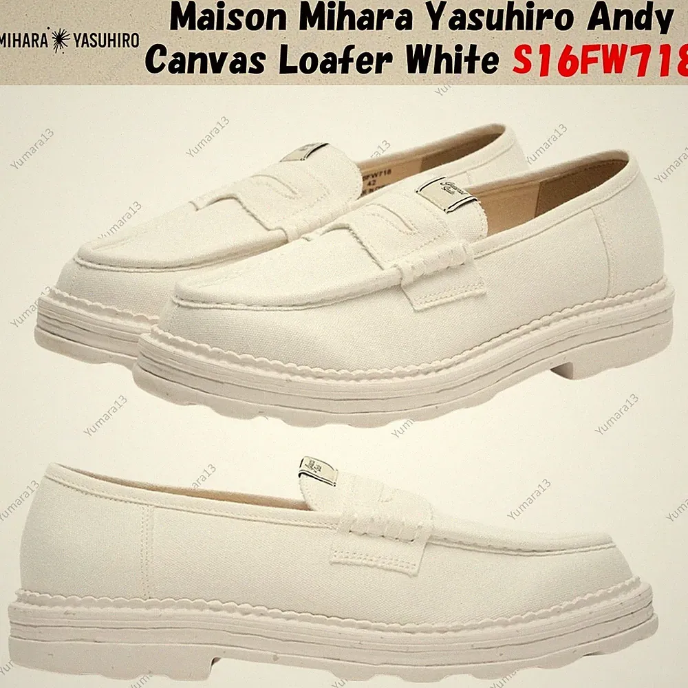 Maison Mihara Yasuhiro Andy Canvas Loafer Weiß S16FW718