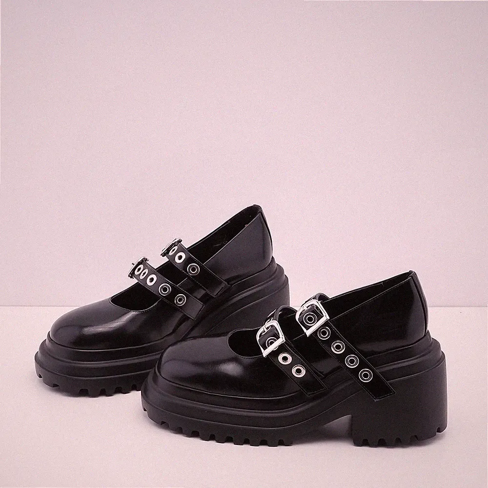 Maje Slipper Schwarz Gr. 38 Damen Leder Loafer Plateau Mokassins MFACH00527
