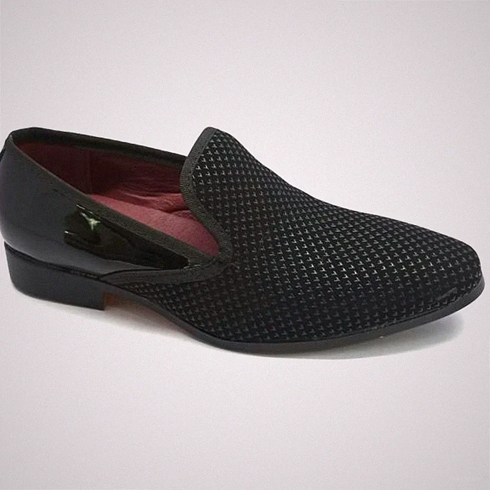 Malin Alan Junior Jungen elegante modische Slipper Designer Schuhe Halbschuhe schwarz