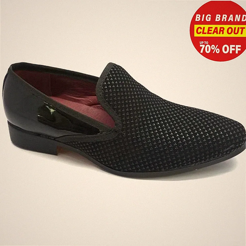Malin Alan Junior Jungen elegante modische Slipper Designer Schuhe Halbschuhe schwarz