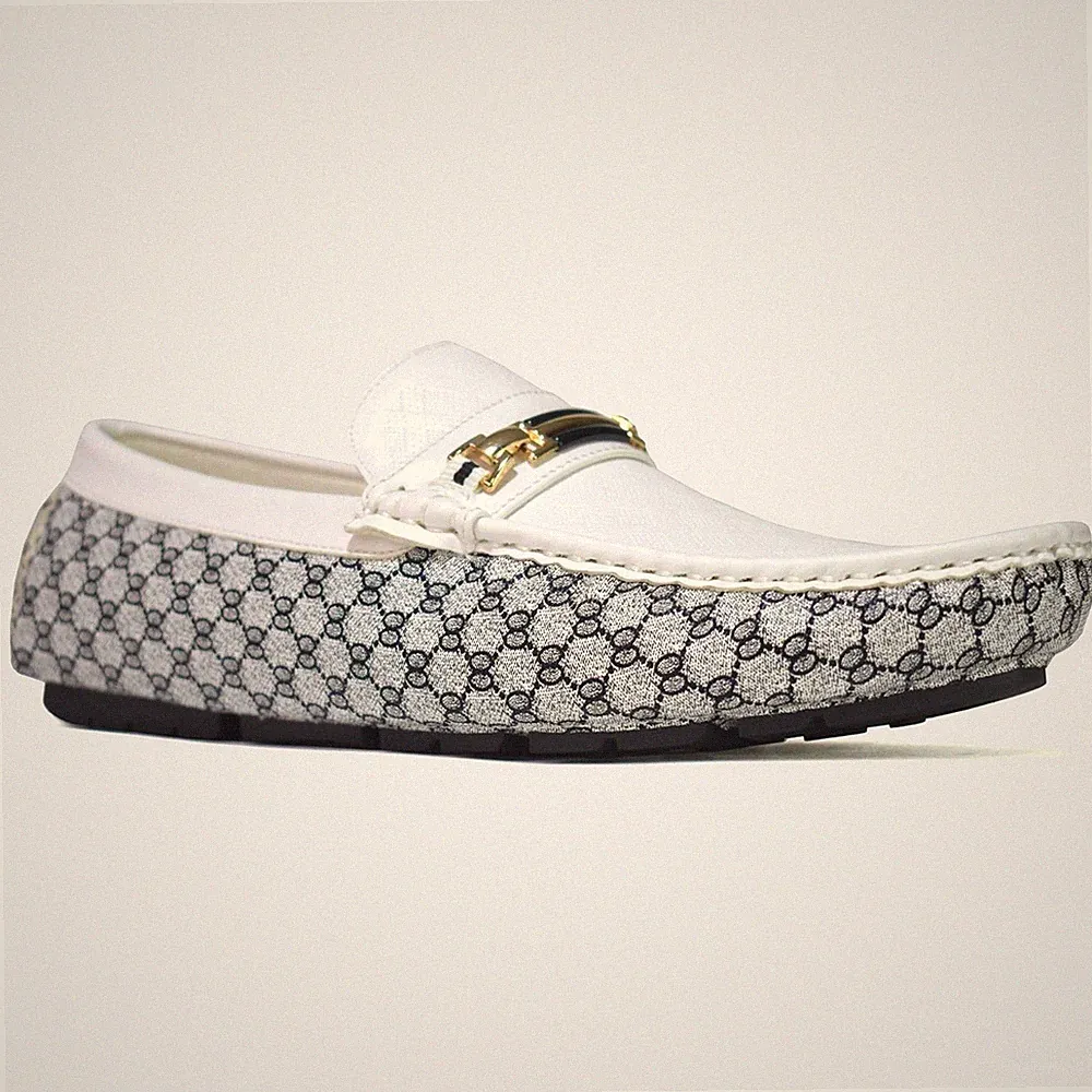 Malin Wick Junior Junge elegante Mode Designer formelle Slipper Schuhe Halbschuhe weiß