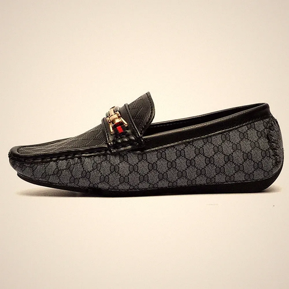 Malin Wick Junior Junge Mode Elegant Formell Designer Slipper Schuhe Halbschuhe Schwarz