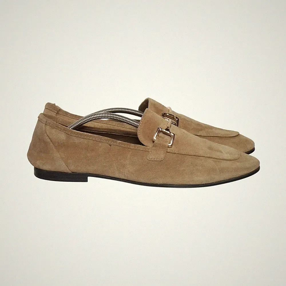 Mango, Loafers, Größe: 40, Wildlederimitat/Polyurethan, Beige, Damen #utf