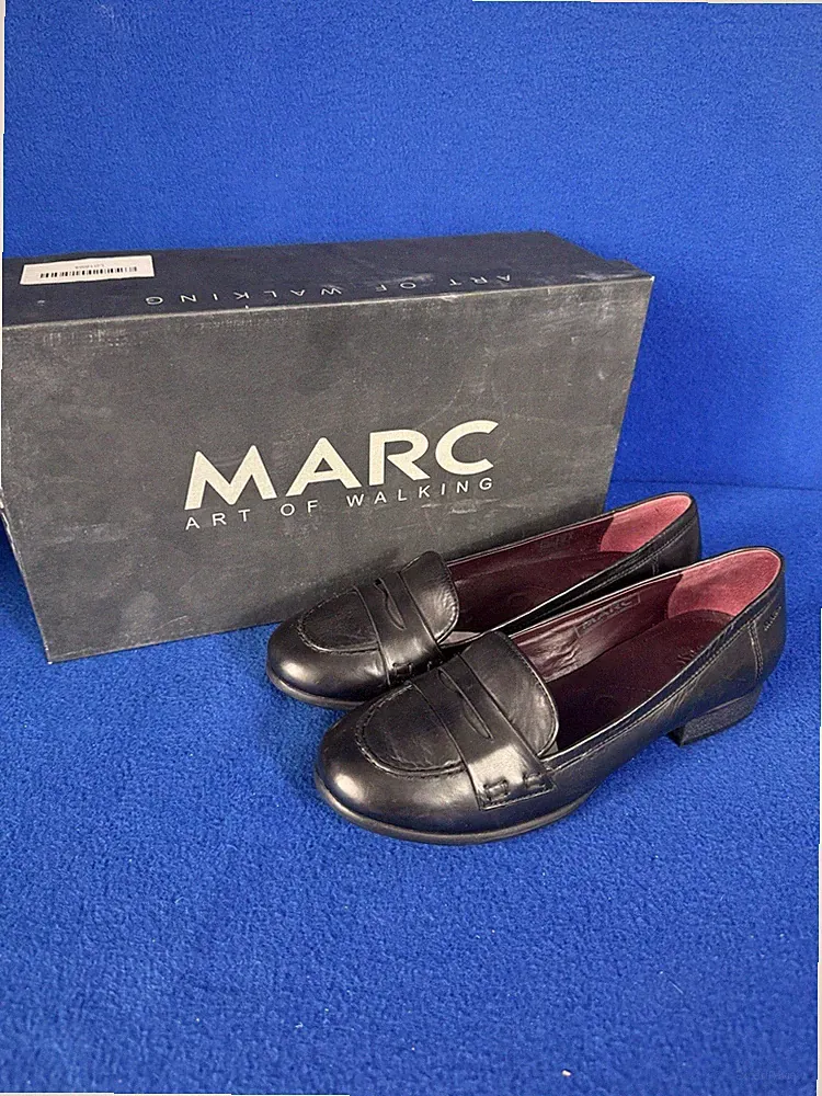 MARC Art of Walking Ballerina Damen Gr.3.5 (36) Schwarz Echtleder Loafer Slipper