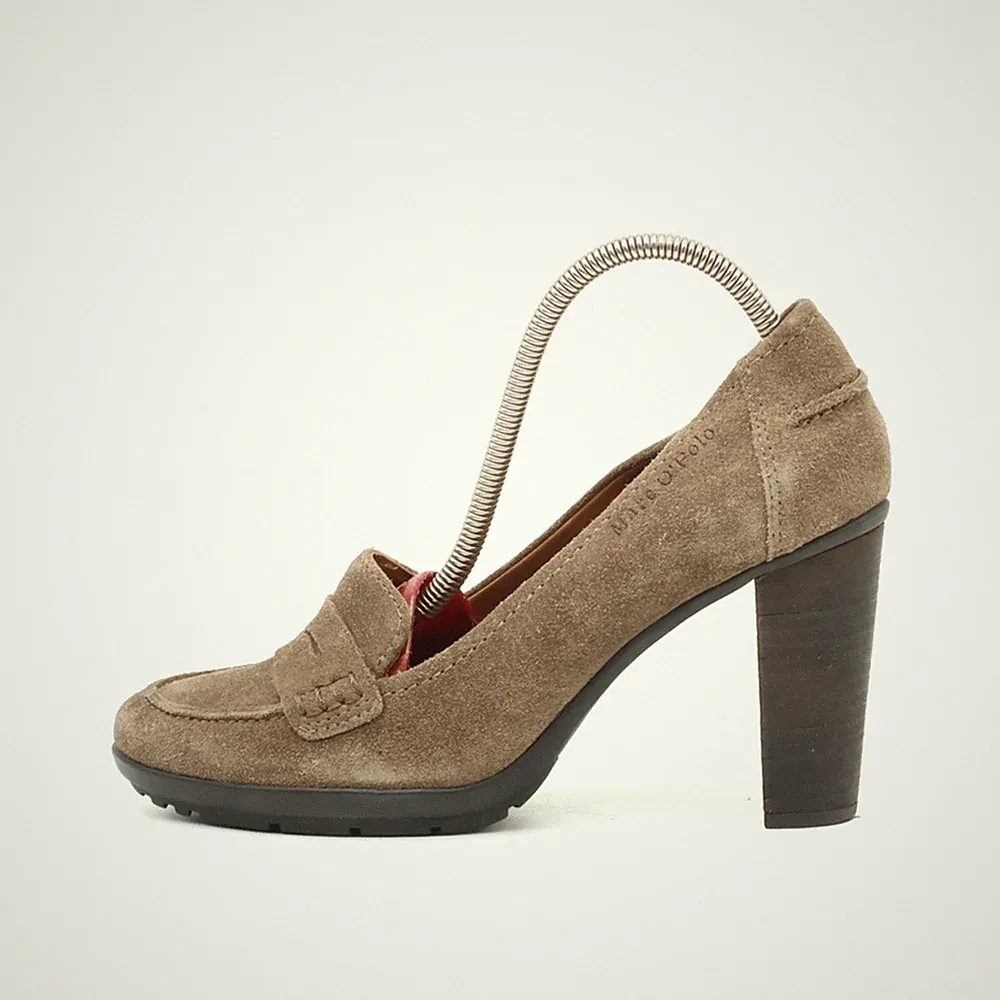 Marc O'Polo Damen EU 36 Vintage-Loafer Taupe