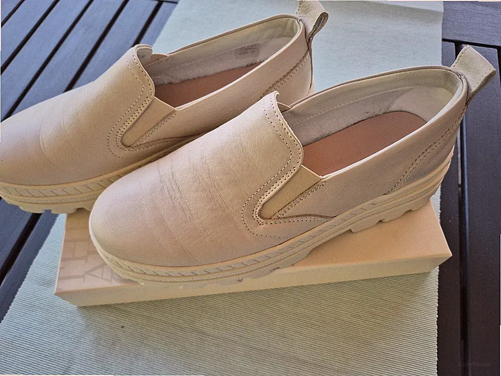 * Marc O'Polo Damen Sommer Loafers, Obermaterial Leder, Gr. 38, Creme *