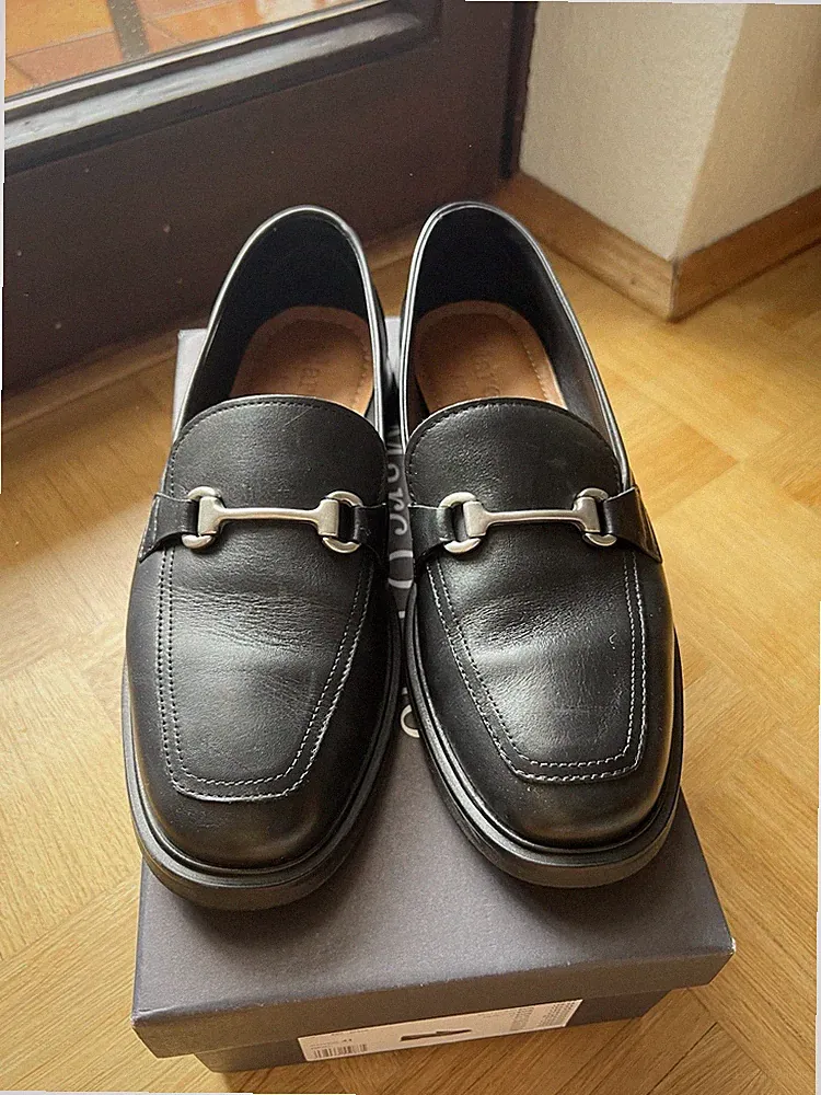 Marc O’Polo Herren Loafer Freizeitschuh Leder schwarz EU 41 Schnalle rutschfest