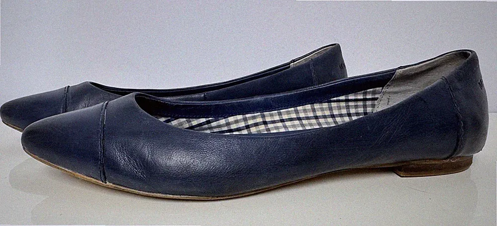 Marc O'Polo Leder Loafer Gr 7.5 / 41 1/3 Slipper Ballerinas Schuhe 9873