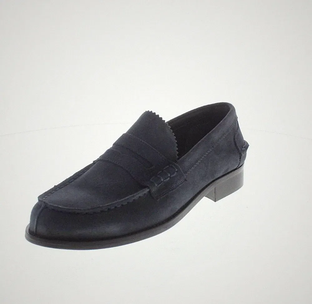 Marco Ferretti Suede Blau - Größe 45 [29,2 cm] Herrenschuhe Halbschuhe College