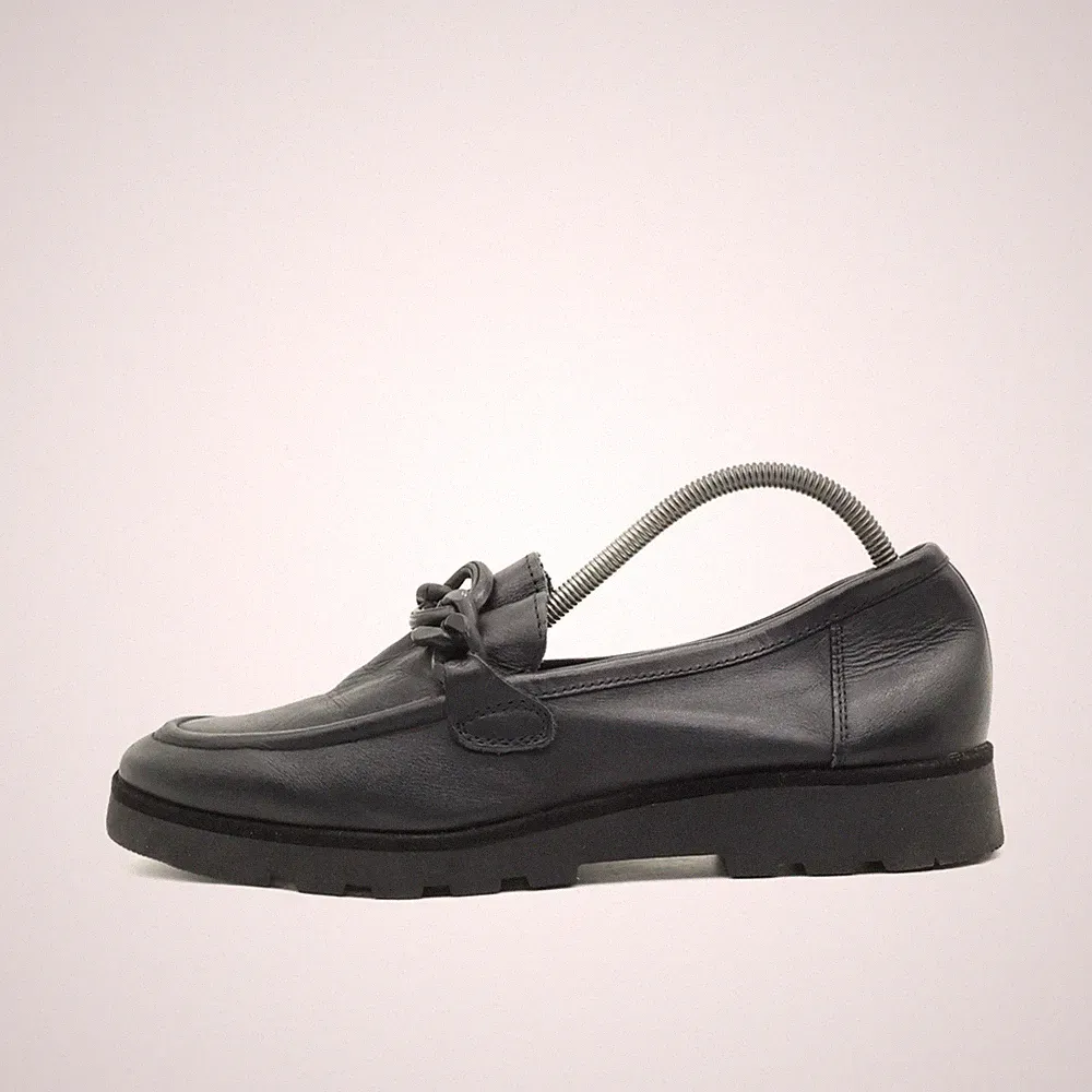 Marco Tozzi Damen loafer EU 40 Echtleder Profilsohle schwarz