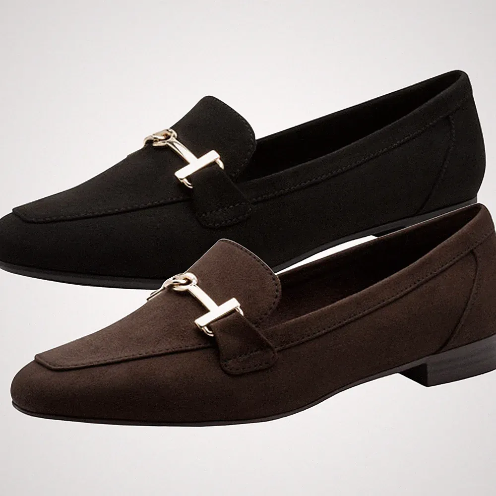 MARCO TOZZI Damen Slipper Loafer mit edler Zierschnalle 2-24261-46