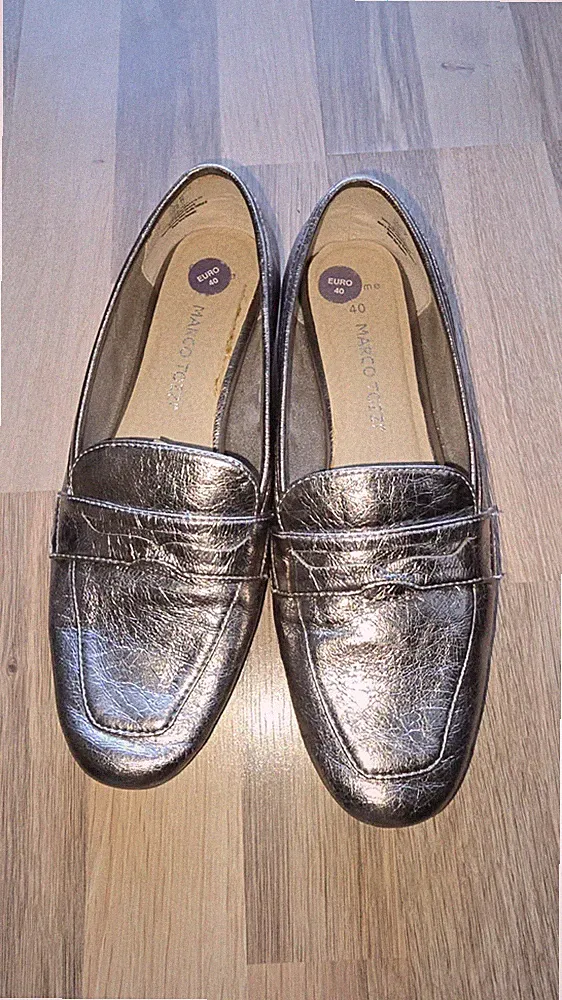 Marco Tozzi Mokassins Loafer 40 warmer Silberton