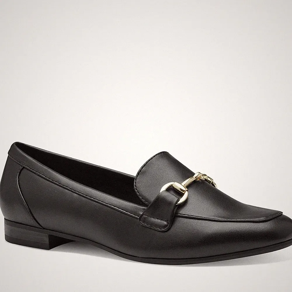 Marco Tozzi Sopi Damen Schwarze Leder Loafer Freizeit 24213-085