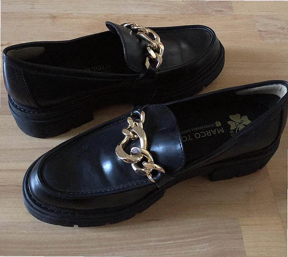 Marco Tozzi x Guido Maria Kretschmer Loafer 40/41 schwarz gold Schuhe