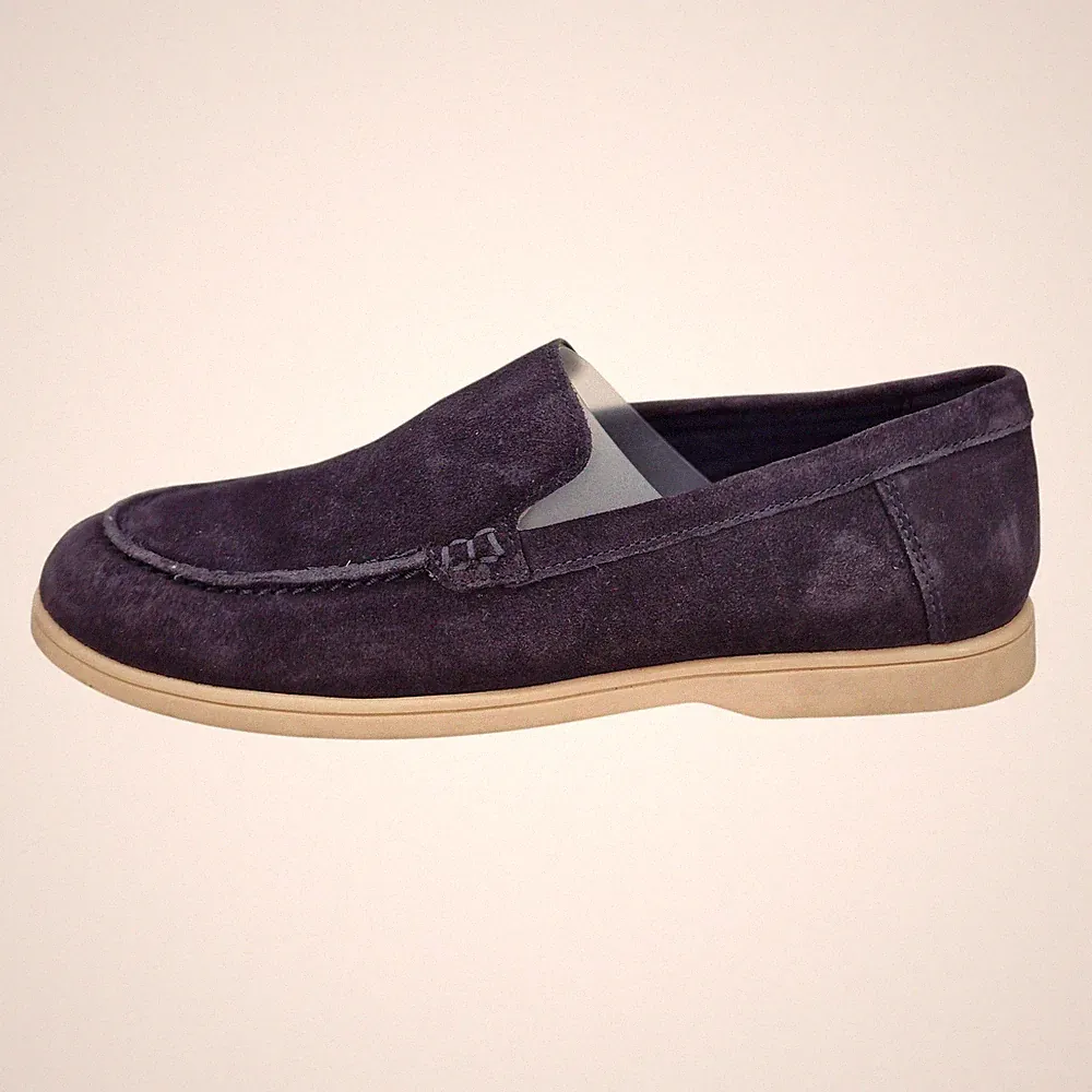 Marineblaue Wildleder-Slipper Halbschuhe für Kinder UVP 34,00 £ UK-Größe 4 von M&S