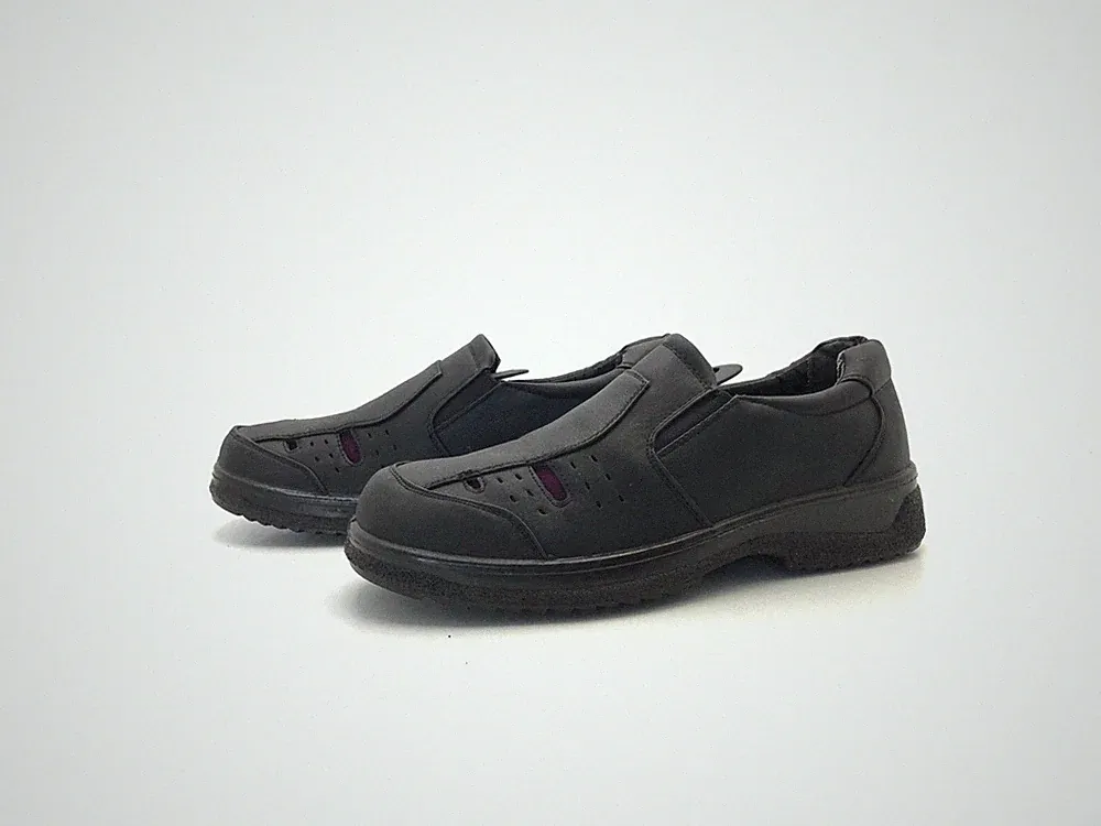 Mario Bucelli Herren Halbschuh Slipper Loafers Comfort Schwarz Gr. 44 (UK 9,5)