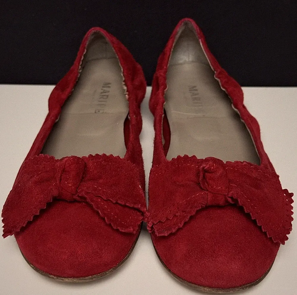 Maripe Velours Leder Loafer Gr 42 Slipper Ballerinas Schuhe 9410