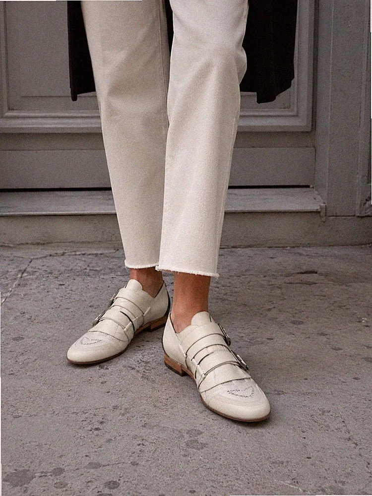 Marithé + François Girbaud Archive Leder Loafer Schuhe Gr.38.5 Designer Rare