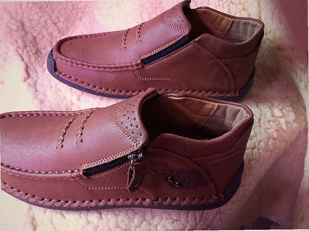 Marke: Generisch -- Die ersten Jungen Schuhe für Herren, lässige Leder-Loafer