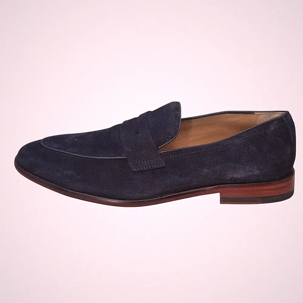 Marks & Spencer Autograph Herren Marineblau & Braun Wildleder Slipper Halbschuhe UVP 59,00 £