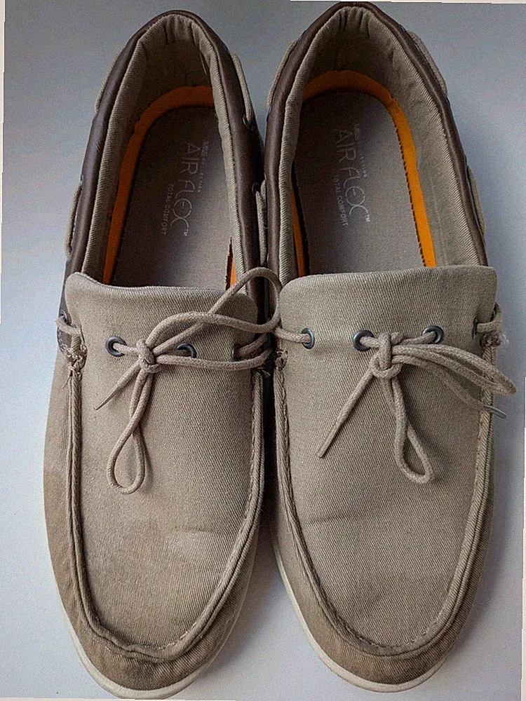 Marks & Spencer M&S Herren Airflex Total Comfort Stein Bootsschuh Halbschuh UK Größe 12