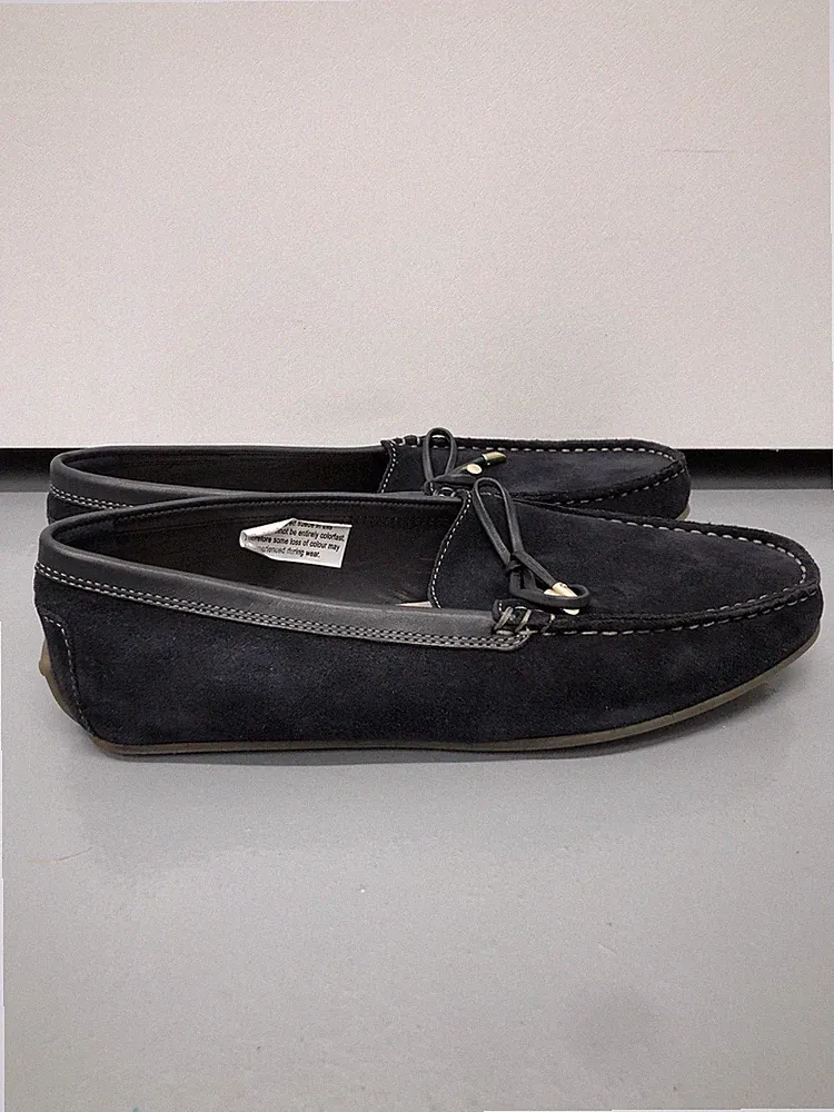 Marks & Spencer Wildleder Halbschuhe Mokassins Flache Schuhe UK 7,5 Weite Passform £50