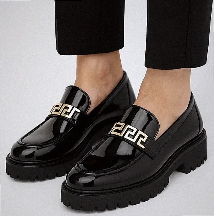 Maßgeschneiderte Herren Schwarz Leder Penny Halbschuhe | Grobe Slipper Maßgeschneidert Elegant Schuhe