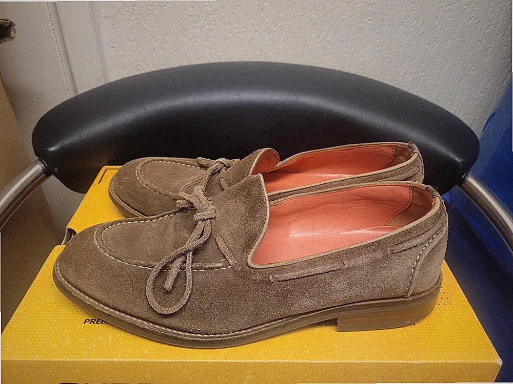Massimo Dutti Herren Echtleder Wildleder Freizeitschuhe Made In Portugal Größe 40