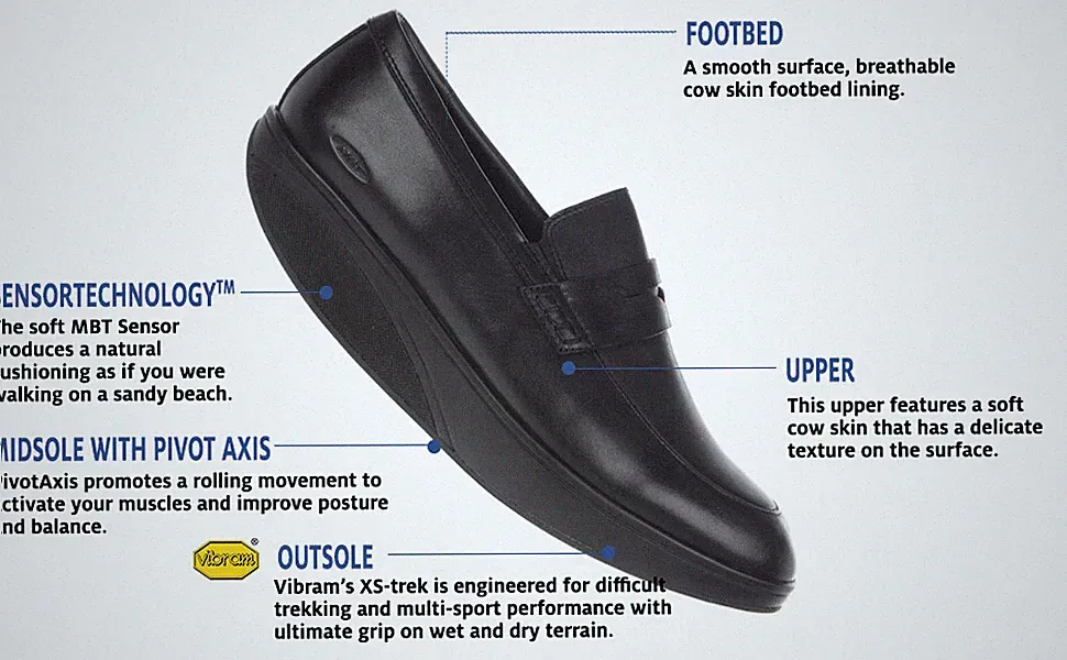 MBT Herren Mokassin ASANTE 7 VINCI Loafer Level 3 Rocker 7 Farben