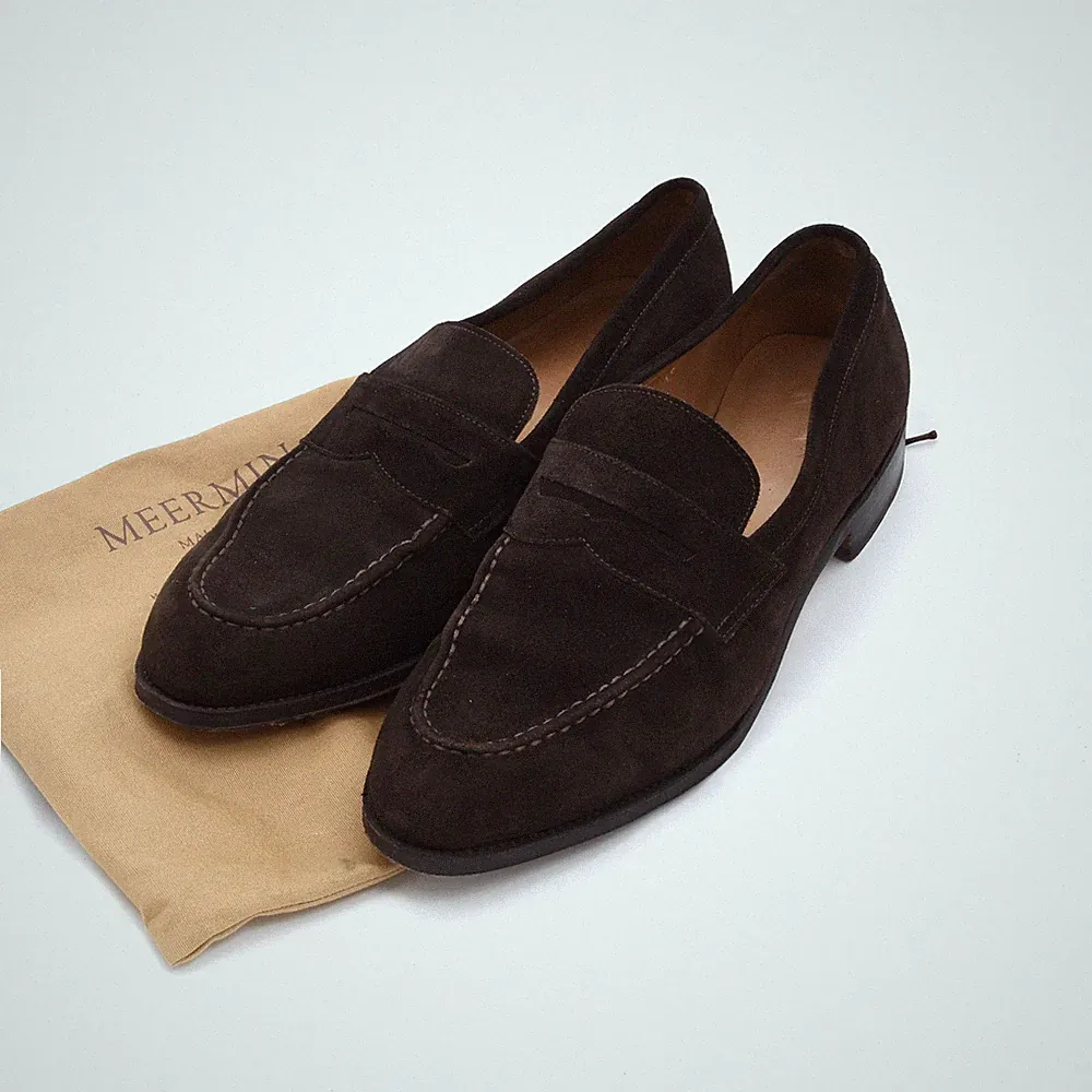MEERMIN Penny Loafer Gr 10 Braun Wildleder Suede Sommer