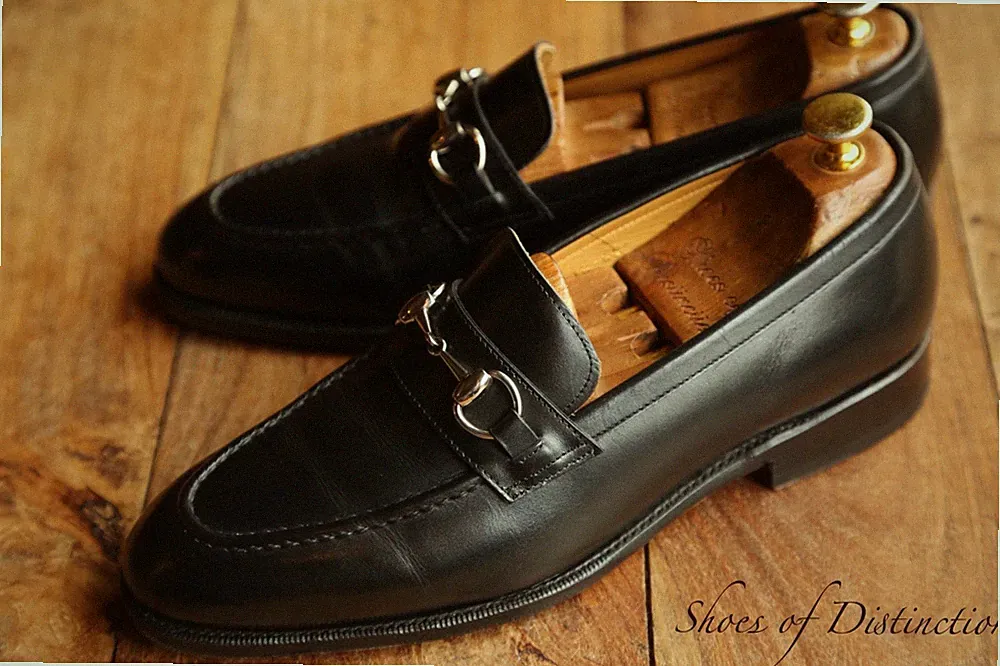 Meermin Schwarz Leder Silber Bit Halbschuhe Herren UK 8 US 9 EU 42