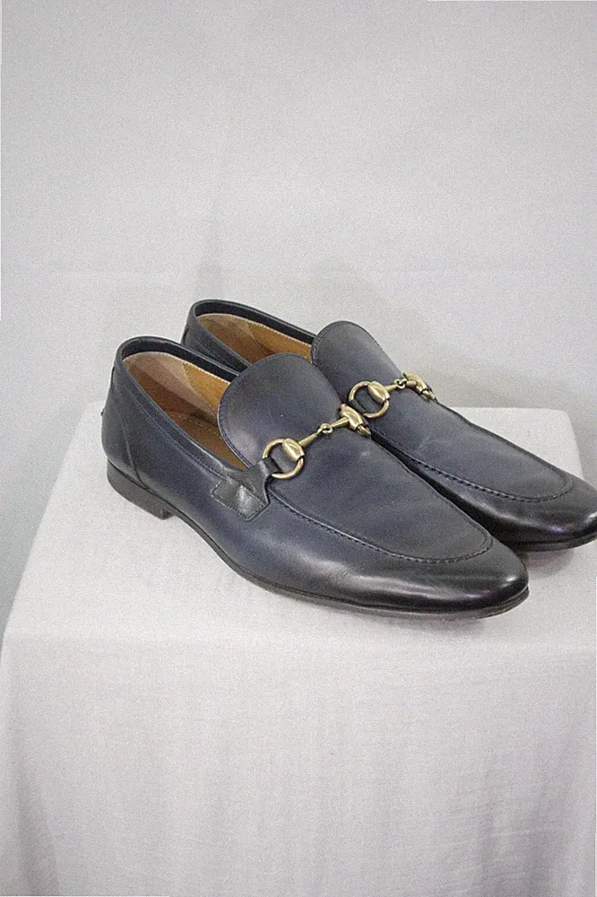 Mega Gucci Loafer in Dunkelblau aus Leder Gr.9 355/2/355 *bitte messen*